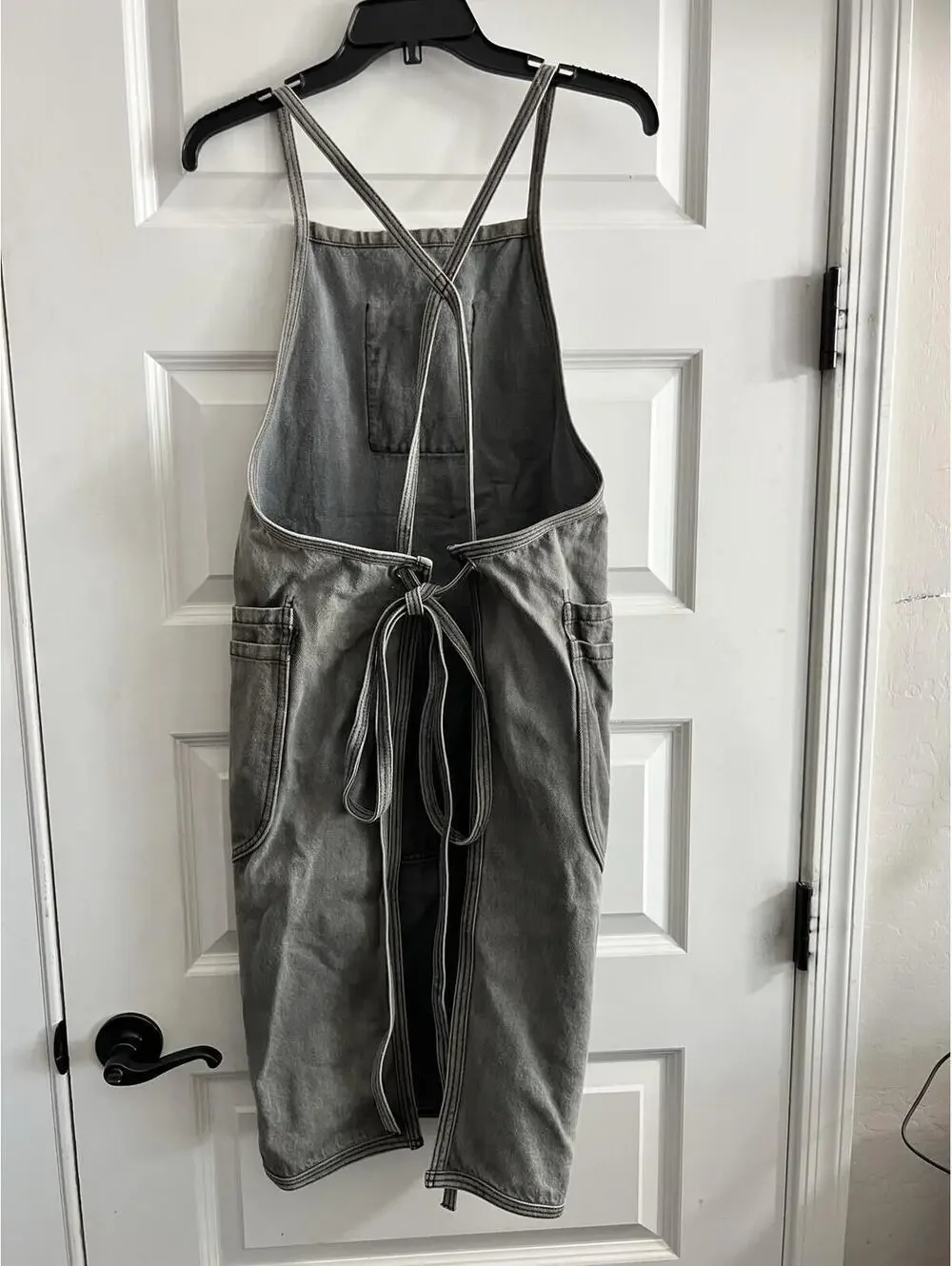 UBI-IND Denim San Francisco Denim Classic Apron Gray Raw Hem